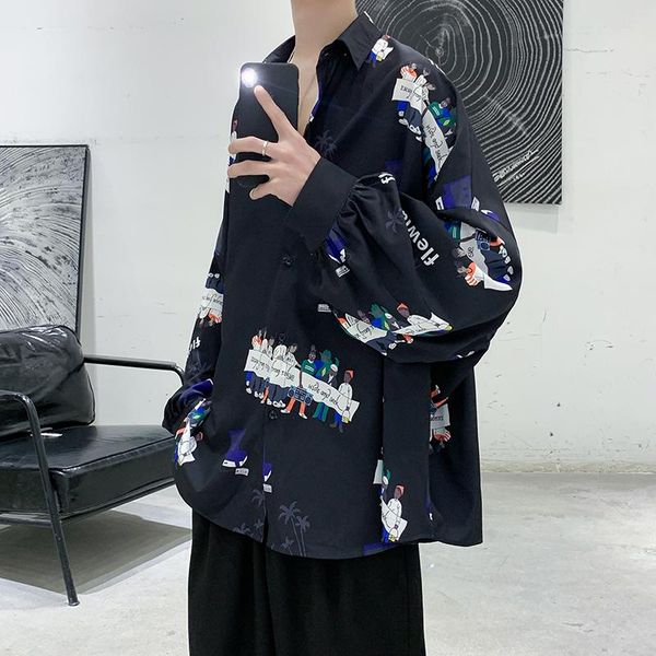 men's casual shirts men hip hop hawaiian beach shirt fun printed harajuku streetwear holiday 2021 long sleeve oversize street, White;black
men's casual shirts men hip hop hawaiian beach shirt fun printed harajuku streetwear holiday 2021 long sleeve oversize street, White;black
