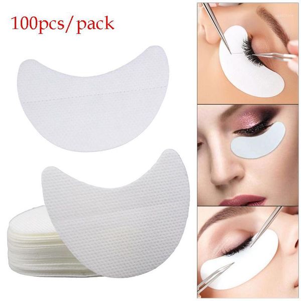20/100pcs under eye patches disposable eyelash extensions paper multifunctional lint eyes pads sticker make up tools1