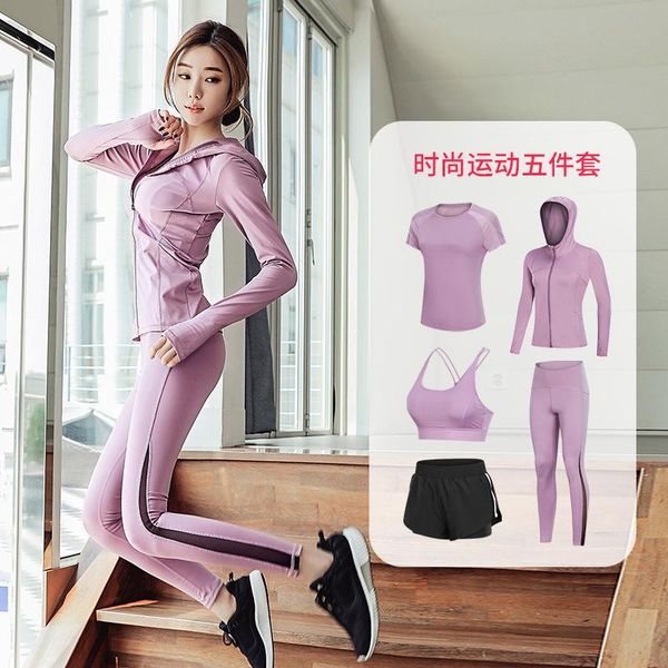 women's yoga suit quick drying short sleeve gym running shorts slim fitness five piece two pants, White
women's yoga suit quick drying short sleeve gym running shorts slim fitness five piece two pants, White