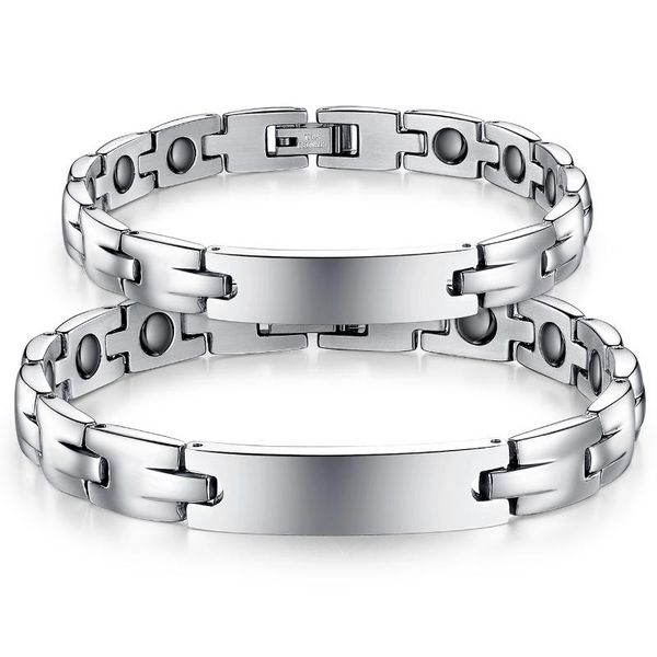 link, chain cyue wholesale 316l stainless steel magnet health bracelet smooth for women men fashion jewelry, Black
link, chain cyue wholesale 316l stainless steel magnet health bracelet smooth for women men fashion jewelry, Black