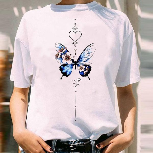 women's t-shirt women lovely flower ladies butterfly short sleeve clothing 90s fashion lady print sweet clothes tees tshirt, White
women's t-shirt women lovely flower ladies butterfly short sleeve clothing 90s fashion lady print sweet clothes tees tshirt, White