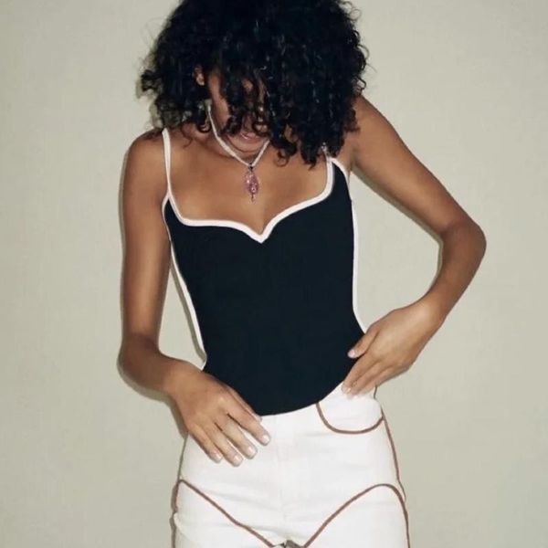 women sweetheart neckline camisole with padded cup and contrast piping cami women's tanks & camis, White
women sweetheart neckline camisole with padded cup and contrast piping cami women's tanks & camis, White