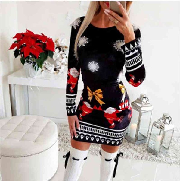 christmas pattern autumn and women dress winter casual long sleeve round neck mini pencil ladies xmas party s 2xl, Black;gray
christmas pattern autumn and women dress winter casual long sleeve round neck mini pencil ladies xmas party s 2xl, Black;gray