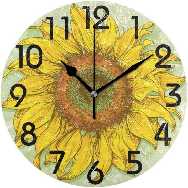 big sunflower 10 inch battery operated quartz analog quiet desk clock for home,office,school wall clocks
big sunflower 10 inch battery operated quartz analog quiet desk clock for home,office,school wall clocks