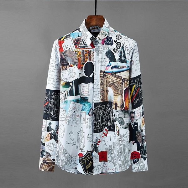 men's casual shirts fashion slim fit flower man plus size 4xl graffiti printed male luxury long sleeve party mens dress, White;black
men's casual shirts fashion slim fit flower man plus size 4xl graffiti printed male luxury long sleeve party mens dress, White;black
