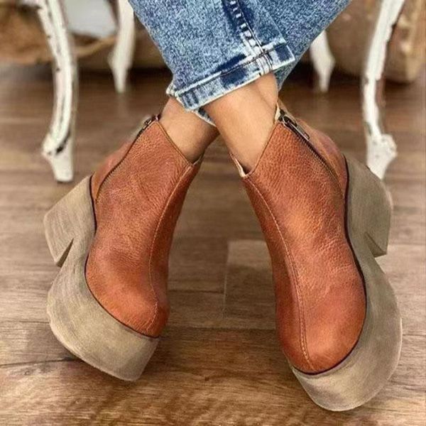 boots platform women 2021 ankle woman punk zipper wood chunky heels ladies casual short female gothic shoes plus size 43, Black
boots platform women 2021 ankle woman punk zipper wood chunky heels ladies casual short female gothic shoes plus size 43, Black