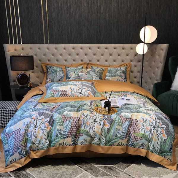 american light luxury pastoral style 100 thread count cotton four piece set all cotton flower printed quilt cover
american light luxury pastoral style 100 thread count cotton four piece set all cotton flower printed quilt cover