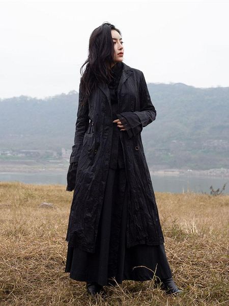 women's trench coats coat black for women fashion pleated long autumn spring outwear ladies, Tan;black
women's trench coats coat black for women fashion pleated long autumn spring outwear ladies, Tan;black