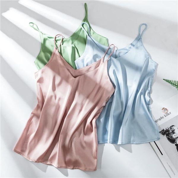 women's tanks & camis ladies basic sleeveless summer camisole women casual imitation silk satin plain strappy halter v neck vest top, White
women's tanks & camis ladies basic sleeveless summer camisole women casual imitation silk satin plain strappy halter v neck vest top, White