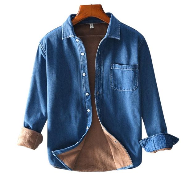 men's casual shirts long sleeve denim for men cotton thicken keep warm blouse male autumn winter cowboy man vintage clothing, White;black
men's casual shirts long sleeve denim for men cotton thicken keep warm blouse male autumn winter cowboy man vintage clothing, White;black