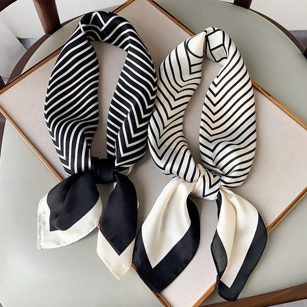 scarves 2021 classic kerchief silk striped scarf square women wraps fashion small hair band necktie hijabs bag bandanas, Blue;gray
scarves 2021 classic kerchief silk striped scarf square women wraps fashion small hair band necktie hijabs bag bandanas, Blue;gray