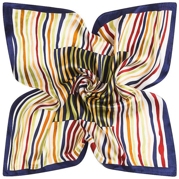 scarves 60cm * spring geometric stripes telecommunications lady professional silk square scarf, Blue;gray
scarves 60cm * spring geometric stripes telecommunications lady professional silk square scarf, Blue;gray