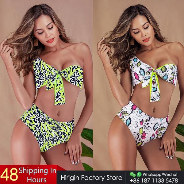 women's swimwear hirigin one shoulder women bikini set 2021 pritned push up padded bandage swimsuit bathing suit beachwear, White;black
women's swimwear hirigin one shoulder women bikini set 2021 pritned push up padded bandage swimsuit bathing suit beachwear, White;black