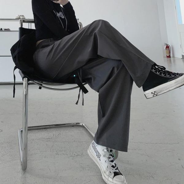 woman high waist wide leg female pants straight stylish ladies boyfriend trousers a190 women's & capris, Black;white
woman high waist wide leg female pants straight stylish ladies boyfriend trousers a190 women's & capris, Black;white