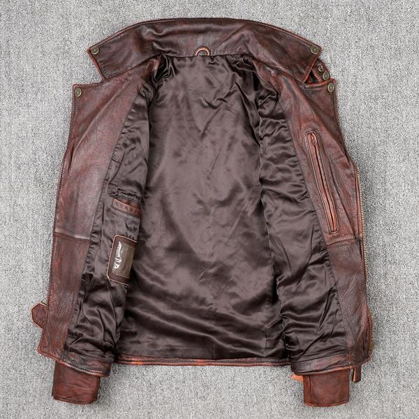 men's leather & faux vintage brown 2021 american motorcycle style genuine jacket men plus size 5xl real natural cowhide slim fit autumn, Black
men's leather & faux vintage brown 2021 american motorcycle style genuine jacket men plus size 5xl real natural cowhide slim fit autumn, Black