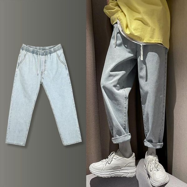 korean men's elastic waist baggy homme casual pants cargo pocket jeans fashion loose straight biker denim trousers -2xl, Blue
korean men's elastic waist baggy homme casual pants cargo pocket jeans fashion loose straight biker denim trousers -2xl, Blue