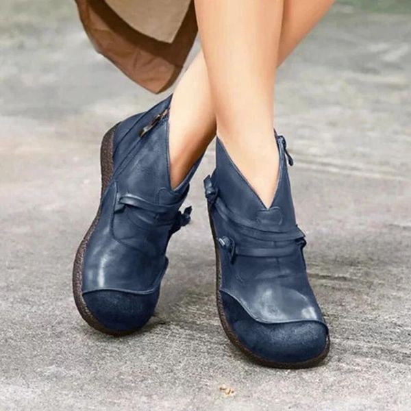 boots pu leather ankle women autumn winter flats shoes round toe platform vintage ladies zapatos mujer, Black
boots pu leather ankle women autumn winter flats shoes round toe platform vintage ladies zapatos mujer, Black