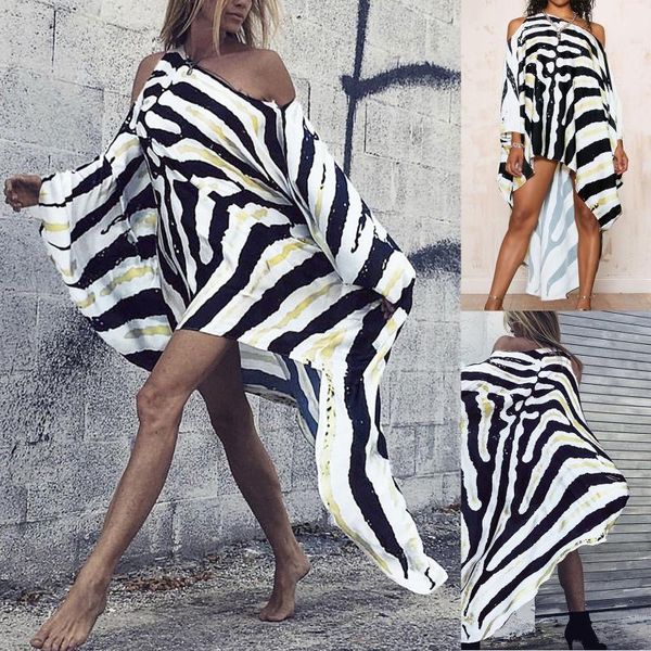 chiffon beachwear cover up bikini swimwear cover-up beach fashion women flower strips loose v-neck dress smock women's, White;black
chiffon beachwear cover up bikini swimwear cover-up beach fashion women flower strips loose v-neck dress smock women's, White;black
