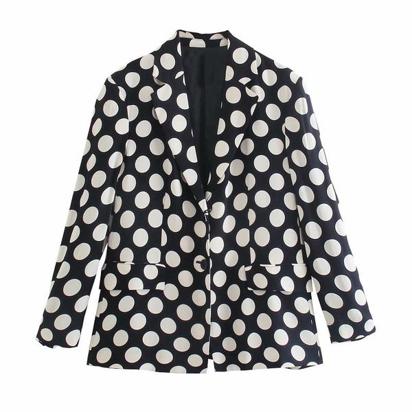 women's suits & blazers pinkou women elegant polka dot blazer long sleeve single breasted jacket basic office wear black coat ca80, White;black
women's suits & blazers pinkou women elegant polka dot blazer long sleeve single breasted jacket basic office wear black coat ca80, White;black