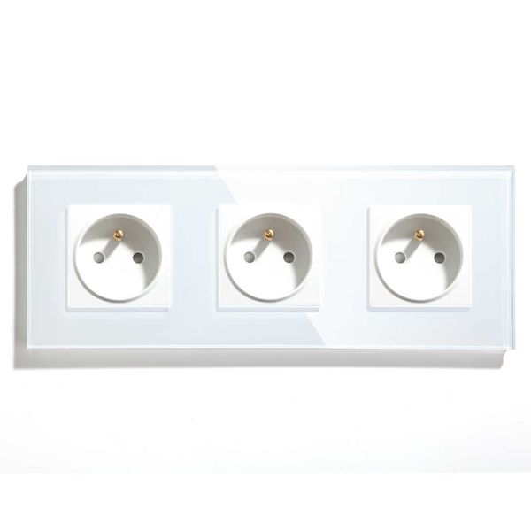 bseed triple france standard power crystal glass panel 110-240v electrical fr wall socket white black gloden
bseed triple france standard power crystal glass panel 110-240v electrical fr wall socket white black gloden