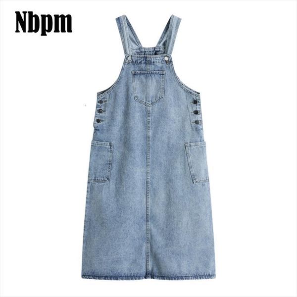 nbpm chic fashion with women dress denim strap all match loose washed spring summer vintage sundresses cute pockets, Black;gray
nbpm chic fashion with women dress denim strap all match loose washed spring summer vintage sundresses cute pockets, Black;gray