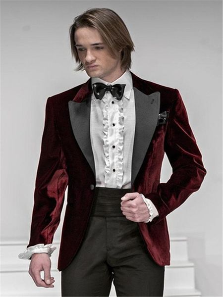 men's suits & blazers peak lapel an elegant button red wine bridegroom tuxedo royal blue wedding suits (jacket + pants tie), White;black
men's suits & blazers peak lapel an elegant button red wine bridegroom tuxedo royal blue wedding suits (jacket + pants tie), White;black