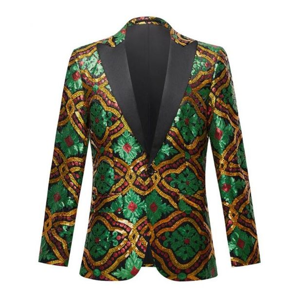 men's suits & blazers european suit sequined jacket traje hombre ternos fashion singer costume performance green gold lapel american, White;black
men's suits & blazers european suit sequined jacket traje hombre ternos fashion singer costume performance green gold lapel american, White;black