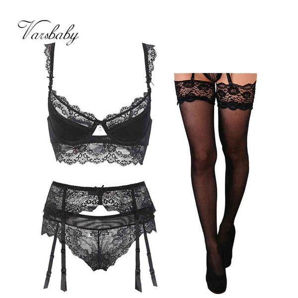 varsbaby thin cotton lace comfortable breathable bra set 4 piece bra+panties+garter+stockings, Red;black
varsbaby thin cotton lace comfortable breathable bra set 4 piece bra+panties+garter+stockings, Red;black