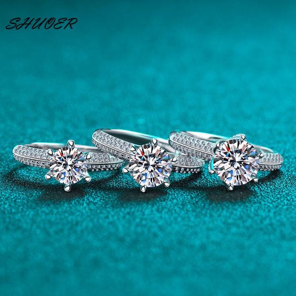 cluster rings classic 925 sterling silver 1-2 pass diamond brilliant cut d color moissanite micro stone paved arm party ring, Golden;silver
cluster rings classic 925 sterling silver 1-2 pass diamond brilliant cut d color moissanite micro stone paved arm party ring, Golden;silver