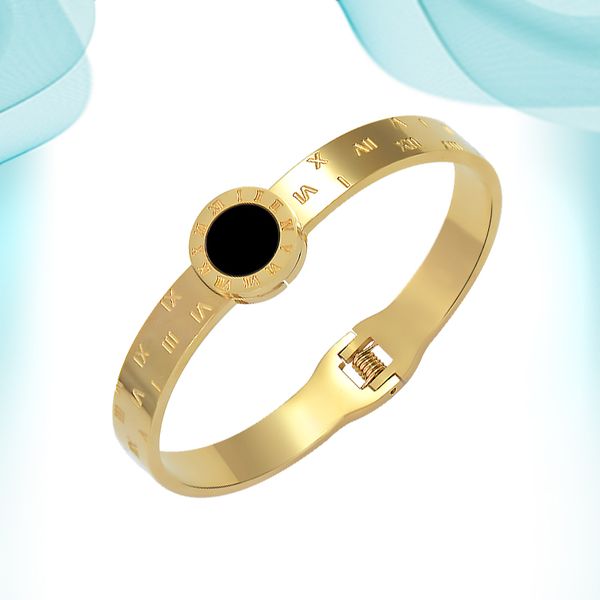 trendy cuff charm titanium steel bangle for women roman numerals inlaid black shell stone with designer charms jewelry fashion lovely funny
trendy cuff charm titanium steel bangle for women roman numerals inlaid black shell stone with designer charms jewelry fashion lovely funny