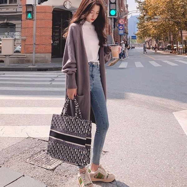 men's jackets knitted sweater cardigan girl student jacket over the knee spring, autumn and winter clothes loose korean style lazy tren, Black;brown
men's jackets knitted sweater cardigan girl student jacket over the knee spring, autumn and winter clothes loose korean style lazy tren, Black;brown