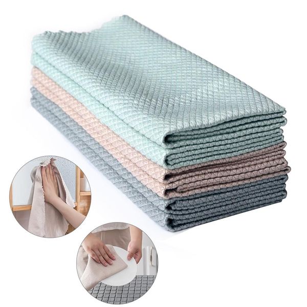 3/5pc efficient microfiber fish scale wipe cloth anti-grease wiping rag super absorbent home washing dish kitchen cleaning towel, Silver
3/5pc efficient microfiber fish scale wipe cloth anti-grease wiping rag super absorbent home washing dish kitchen cleaning towel, Silver