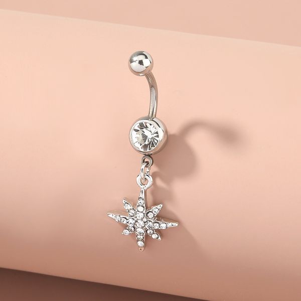 jewelry tianmangxing zircon ring human body puncture stainless steel navel nail, Silver
jewelry tianmangxing zircon ring human body puncture stainless steel navel nail, Silver