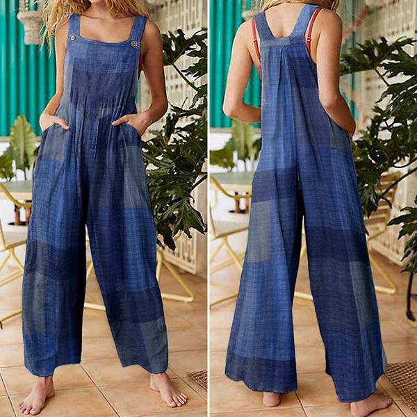 women'overalls vonda 2021 sleeveless rompers bohemian jumpsuit casual long pants trousers suspenders printed playsuits 5xl women's, Black;white
women'overalls vonda 2021 sleeveless rompers bohemian jumpsuit casual long pants trousers suspenders printed playsuits 5xl women's, Black;white