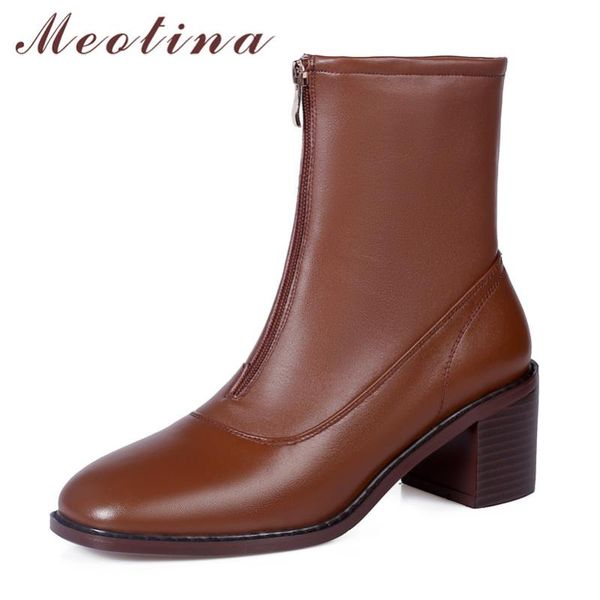 boots meotina short women shoes real leather block heels ankle zipper square toe high heel female autumn winter 40, Black
boots meotina short women shoes real leather block heels ankle zipper square toe high heel female autumn winter 40, Black
