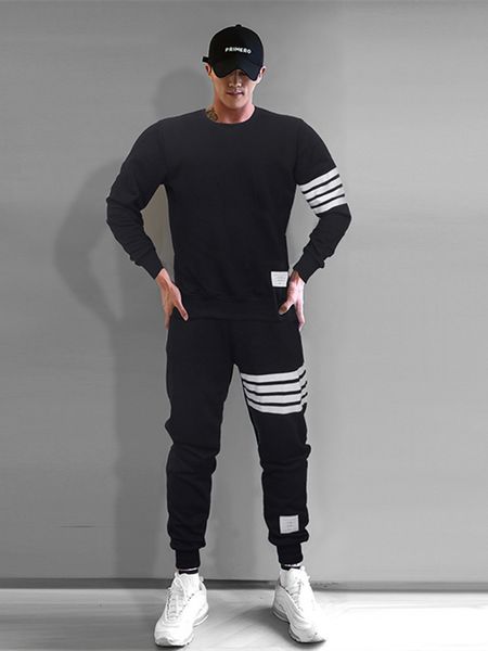 men's tracksuits male casual sports muscle fitness suits round turtleneck pullover t-shirts fashion training sweatpants classic style, Gray
men's tracksuits male casual sports muscle fitness suits round turtleneck pullover t-shirts fashion training sweatpants classic style, Gray