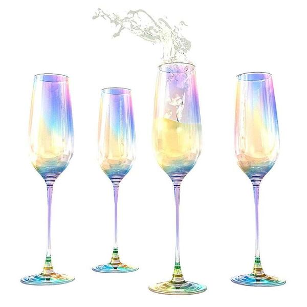 wine glasses 1 piece crystal clear gradient colorful glass champagne goblet for party
wine glasses 1 piece crystal clear gradient colorful glass champagne goblet for party