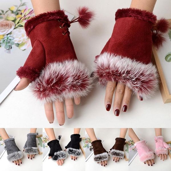 five fingers gloves stylish warm winter half-finger simplicity solid color faux fur hand wrist warmer fingerless, Blue;gray
five fingers gloves stylish warm winter half-finger simplicity solid color faux fur hand wrist warmer fingerless, Blue;gray