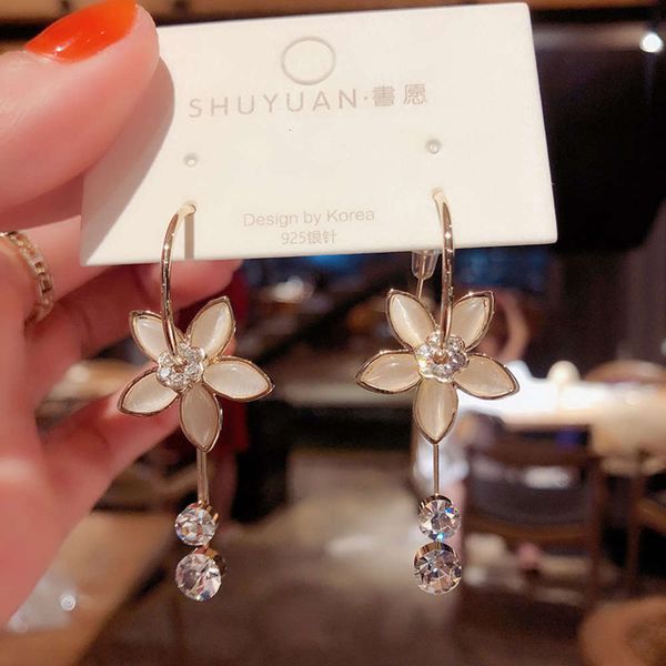 korean personality simple cat's eye five petal flower 925 silver needle earring net red flow su versatile earrings girl, Black
korean personality simple cat's eye five petal flower 925 silver needle earring net red flow su versatile earrings girl, Black