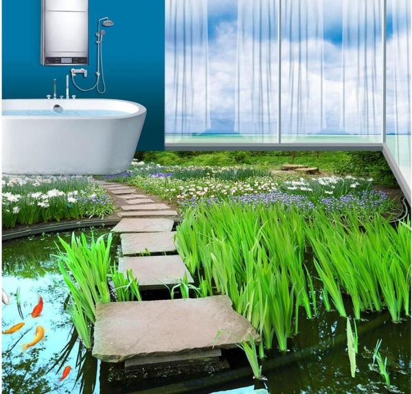 wallpapers pvc floor sticker painting murals modern custom 3d mural garden water grass stone road pool fish
wallpapers pvc floor sticker painting murals modern custom 3d mural garden water grass stone road pool fish