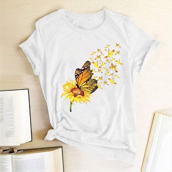butterfly sunflower birds print summer women t shirt aesthetic clothes harajuku short sleeve graphic tees casual ropa mujer, White
butterfly sunflower birds print summer women t shirt aesthetic clothes harajuku short sleeve graphic tees casual ropa mujer, White