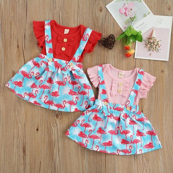 0-24m cute born baby girl ruffles sleeve cotton bodysuit flamingo print suspender skirt 2pcs outfits clothes set clothing sets, White
0-24m cute born baby girl ruffles sleeve cotton bodysuit flamingo print suspender skirt 2pcs outfits clothes set clothing sets, White