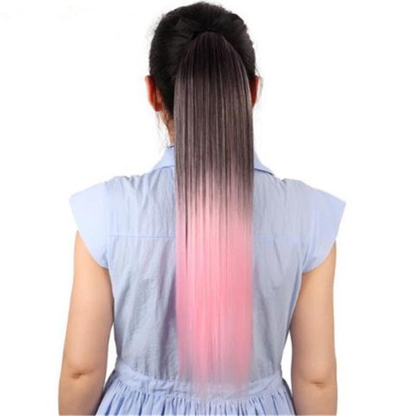 clip in/on hair extensions 52-56cm length long straight ombre ponytail women false ponytails fashion est design hairpiece 1pc, Black;brown
clip in/on hair extensions 52-56cm length long straight ombre ponytail women false ponytails fashion est design hairpiece 1pc, Black;brown