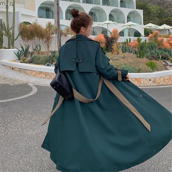women's trench coats brand long women dark green coat double-breasted lady loose female outerwear spring autumn clothes quality, Tan;black
women's trench coats brand long women dark green coat double-breasted lady loose female outerwear spring autumn clothes quality, Tan;black