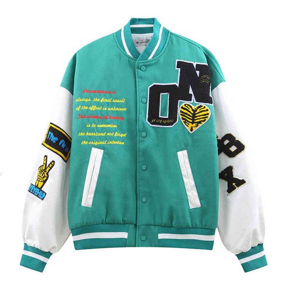 men's jackets high street vintage varsity jaqueta de beisebol dos homens dinossauro carta bordado retalhos jaquetas moda casual casaco, Black;brown
men's jackets high street vintage varsity jaqueta de beisebol dos homens dinossauro carta bordado retalhos jaquetas moda casual casaco, Black;brown
