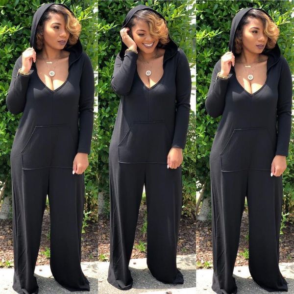 spot 2021 european and american fashion solid color hooded pocket long sleeve jumpsuit wide leg pants women's & capris, Black;white
spot 2021 european and american fashion solid color hooded pocket long sleeve jumpsuit wide leg pants women's & capris, Black;white