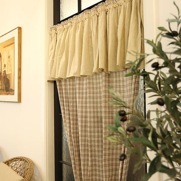coffee line double pleated plaid cotton and linen door curtains sweet lace kichen living room partition hm666*vt curtain & drapes
coffee line double pleated plaid cotton and linen door curtains sweet lace kichen living room partition hm666*vt curtain & drapes