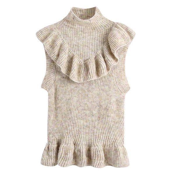 women's vests malina slim turtleneck sweaters women fashion casual cascading ruffle sweater elegant sleeveless female ladies jo, Black;white
women's vests malina slim turtleneck sweaters women fashion casual cascading ruffle sweater elegant sleeveless female ladies jo, Black;white