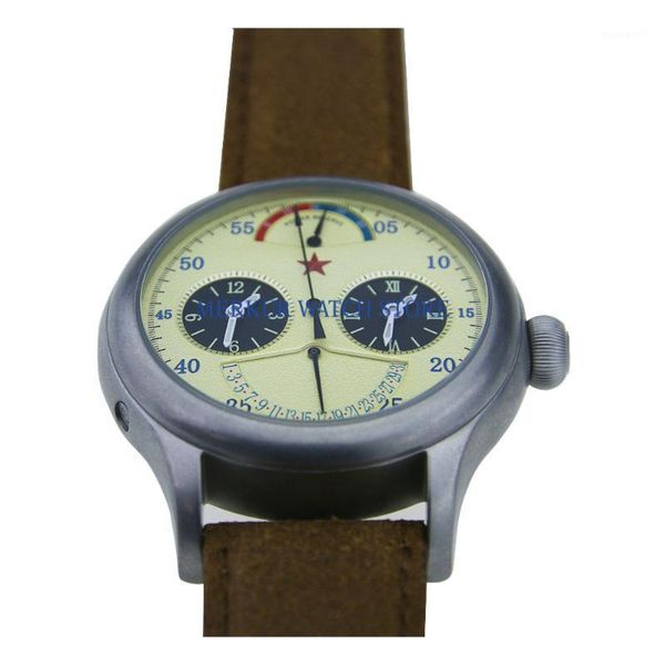 red star mechanical 1963 tianjin st25 movement dual time zone ivory mens flieger b-uhr handwinding military wristwatches, Slivery;brown
red star mechanical 1963 tianjin st25 movement dual time zone ivory mens flieger b-uhr handwinding military wristwatches, Slivery;brown