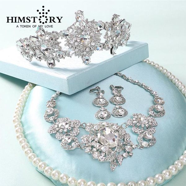 earrings & necklace luxurious bride tiara and earring wedding accessories set white rhinestone bridesmaid jewelry 3pcs, Silver
earrings & necklace luxurious bride tiara and earring wedding accessories set white rhinestone bridesmaid jewelry 3pcs, Silver
